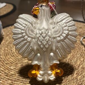 Ornament imported from Germany glass blown pinnacle peak eagle NWT
